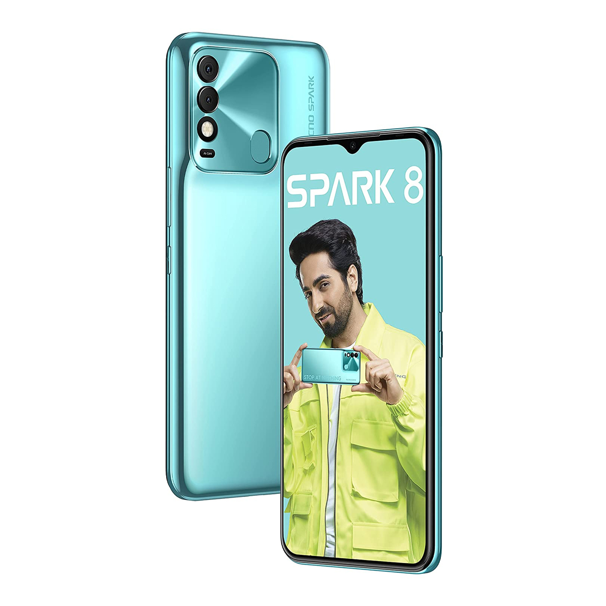 картинка Смартфон Tecno Spark 8C 4Gb 64Gb Turquoise Cyan от магазина КомпьютерЦентр