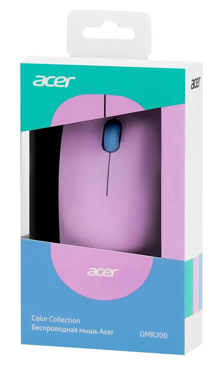 картинка Мышь Acer OMR200 зеленый/ фиолетовый беспроводная USB для ноутбука (ZL.MCEEE.021) от магазина КомпьютерЦентр