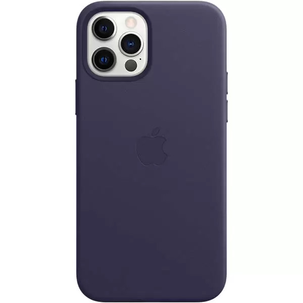 картинка Чехол Apple Leather Case with MagSafe for iPhone 12/ 12 Pro Deep Violet от магазина КомпьютерЦентр