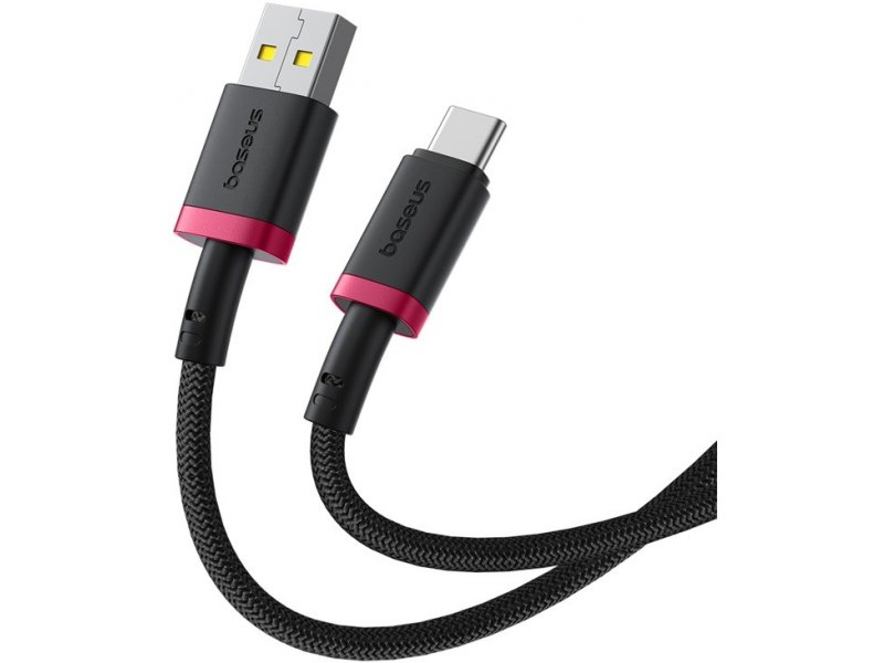 картинка Кабель Baseus Dura Series Fast Charging Cable USB to Type-C 60W 1m Red+Black от магазина КомпьютерЦентр