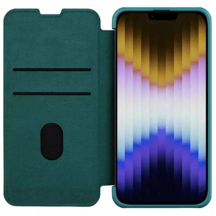 картинка Чехол-книжка из Premium экокожи Nillkin Qin Plain для iPhone 14 /  13 от магазина КомпьютерЦентр