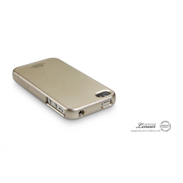 картинка Чехол SGP Linear Case Color Series Champange Gold for iPhone 4 (SGP07583) от магазина КомпьютерЦентр