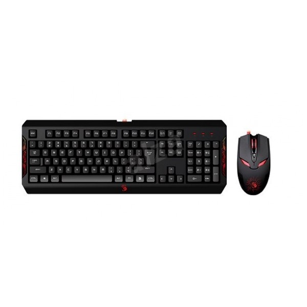 картинка Клавиатура+мышь A4tech Bloody Q1100 Black/Red (Q1100) от магазина КомпьютерЦентр