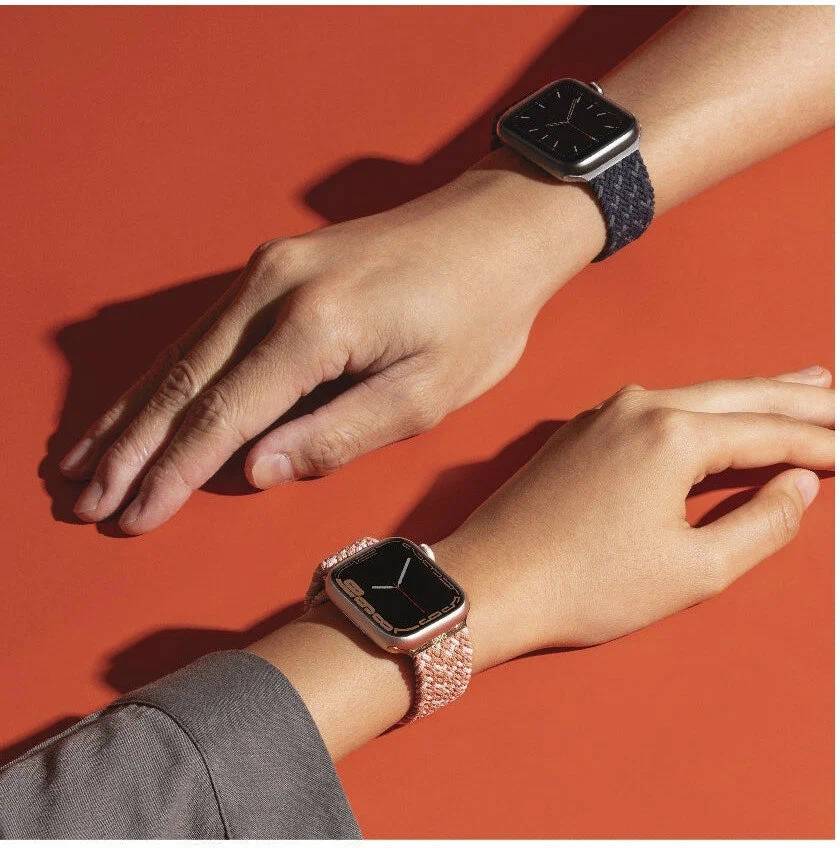 картинка Плетеный ремень Uniq ASPEN DE для Apple Watch 49/ 45/ 44/ 42, цвет синий (45MM-ASPDEOBLU) от магазина КомпьютерЦентр