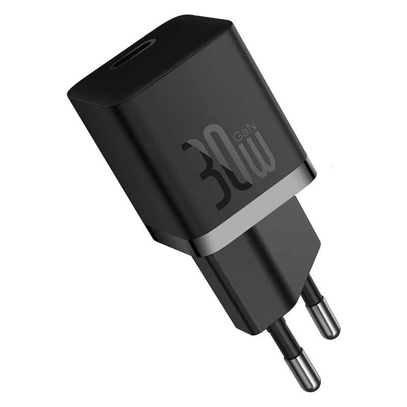 картинка Сетевое зарядное устройство Baseus GaN5 Fast Charger (mini) 1C 30W EU Black от магазина КомпьютерЦентр
