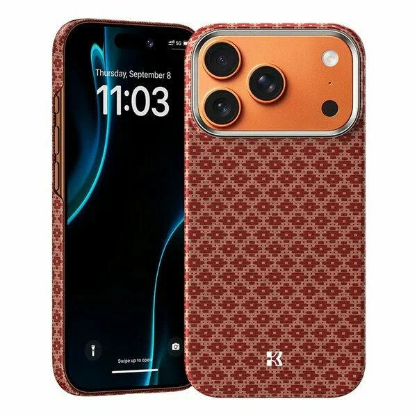 картинка Чехол Benks ArmorGrid Case built with Kevlar для iPhone 17 Pro Max 6.9'', цвет оранжевый (Orange) (C.K.FL.AP.OR.0070) от магазина КомпьютерЦентр