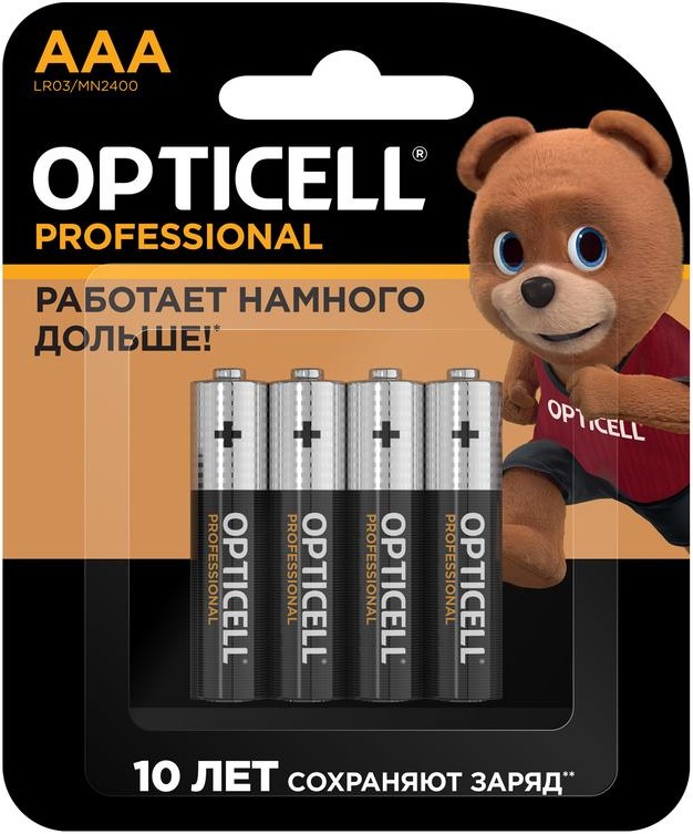 картинка Батарейки Opticell Professional Alkaline AAA/ LR03 (4шт) блистер 5052002 от магазина КомпьютерЦентр