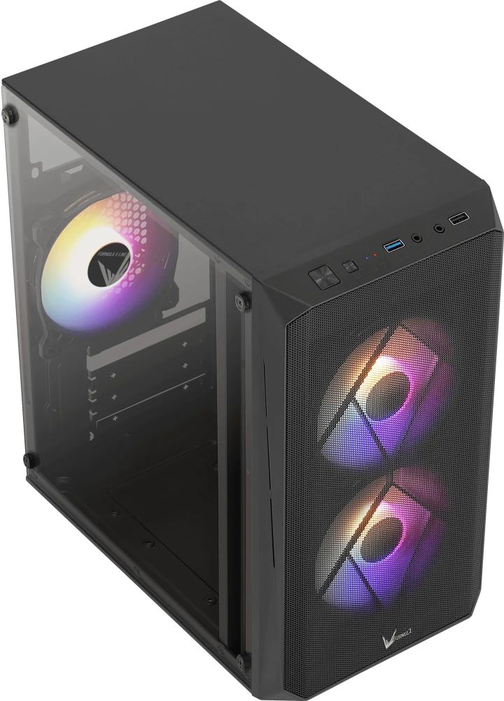 картинка Корпус Aerocool /  Formula V Line CS-107 Plus mATX USB 3.0x1/ USB 2.0x1/ audio черный от магазина КомпьютерЦентр