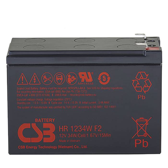 картинка Аккумулятор для ИБП CSB 12B 9Ач HR1234W F2 от магазина КомпьютерЦентр