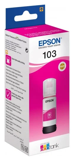 картинка Чернила Epson 103M C13T00S34A пурпурный (65мл) для Epson L3100, 3110, 3150 от магазина КомпьютерЦентр