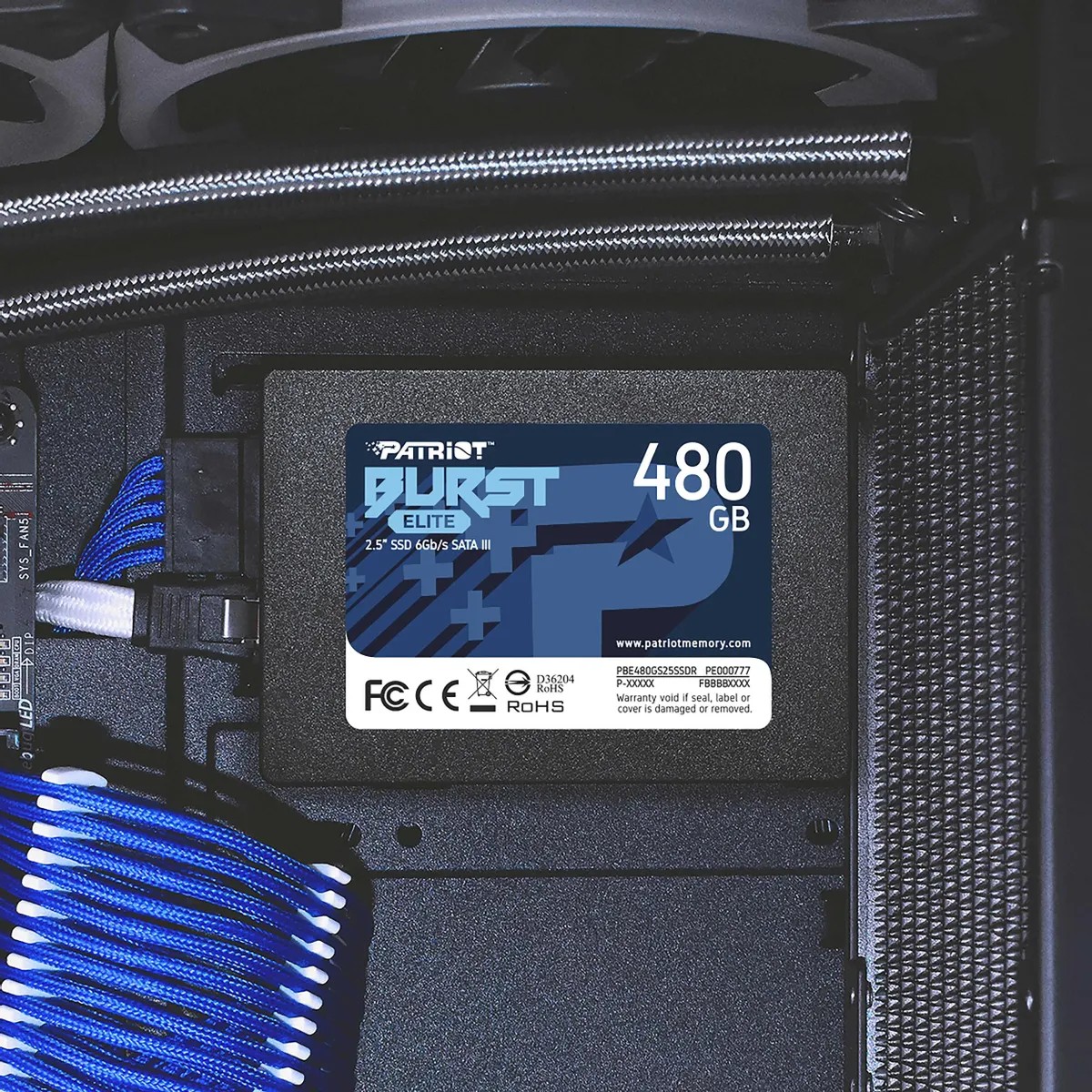 картинка SSD накопитель 480Gb 2.5'' Patriot Burst Elite SATAIII (PBE480GS25SSDR) от магазина КомпьютерЦентр