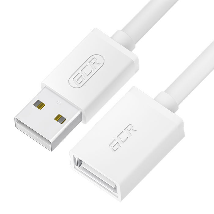 картинка Кабель USB 2.0 A->F - 1.0 м Greenconnect (GCR-UEC5M-BB-1.0m) White, 28/ 28 AWG от магазина КомпьютерЦентр