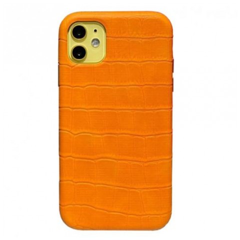 картинка Чехол Crocodile Leather Case for iPhone 12 mini Light Brown от магазина КомпьютерЦентр