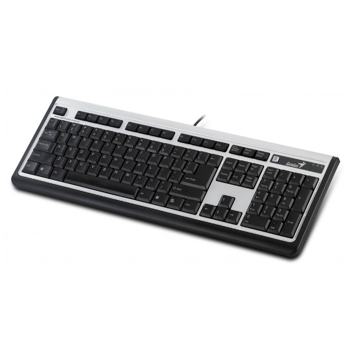 картинка Клавиатура Genius SlimStar 100 Black/Silver USB (31300705114) от магазина КомпьютерЦентр