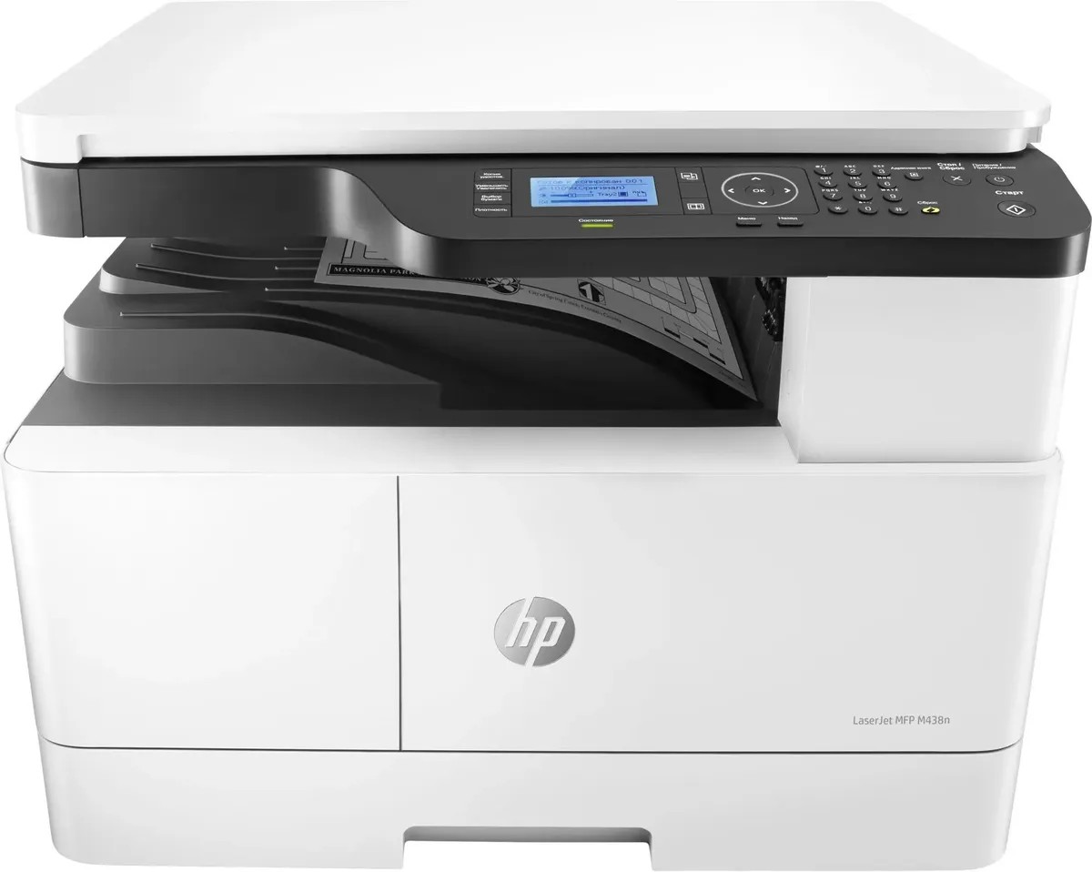 картинка МФУ лазерное HP LaserJet Pro M438n (8AF43A) A3 Net белый от магазина КомпьютерЦентр