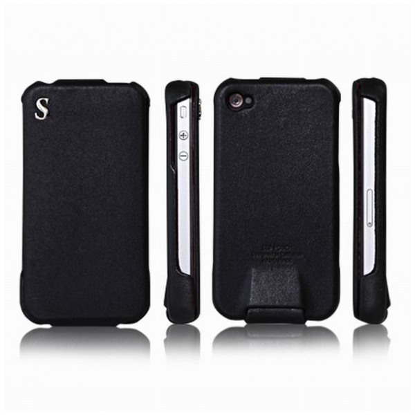 картинка Чехол SGP Leather Case Illuzion Legend Black for iPhone 4 (SGP06827) от магазина КомпьютерЦентр