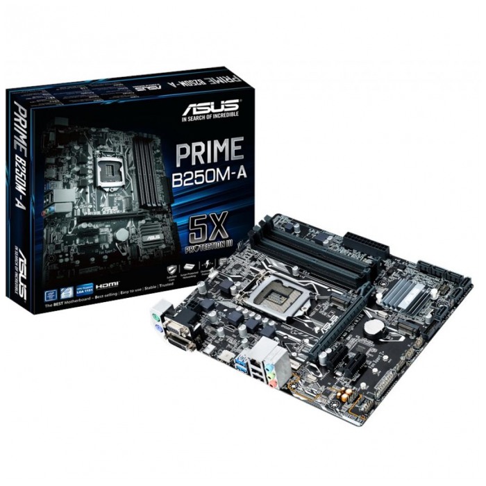 картинка Материнская плата Asus PRIME B250M-A S1151 (PRIME B250M-A) от магазина КомпьютерЦентр