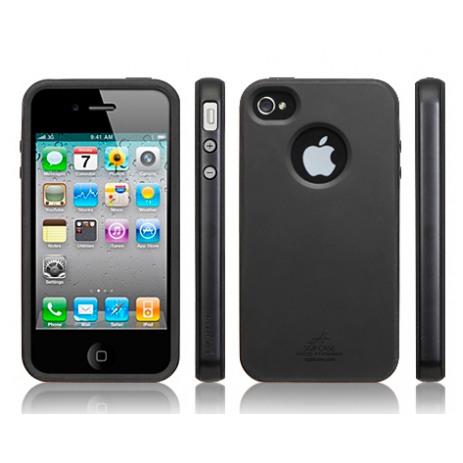 картинка Чехол SGP Neo Hybrid Case A Series Smooth Black for iPhone 4 (Steinheil Crystal Screen Front+Black) (SGP07123) от магазина КомпьютерЦентр