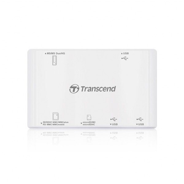 картинка Картридер внешний Transcend P7 All-in-1 White (TSRDP7W) от магазина КомпьютерЦентр