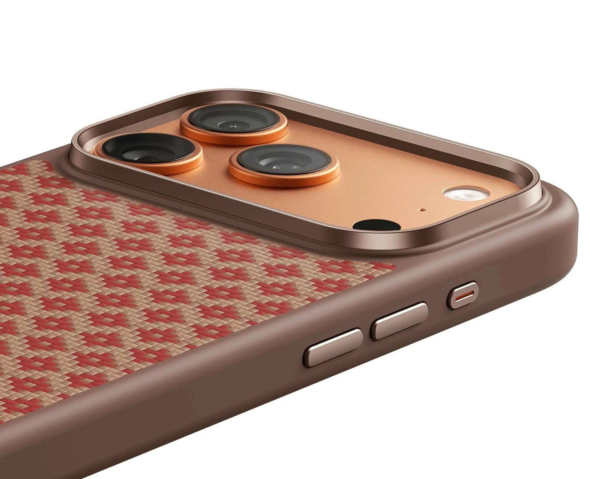 картинка Чехол Benks ArmorGrid Case built with Kevlar для iPhone 17 Pro 6.3'', цвет ярко оранжевый (Fortune Orange) от магазина КомпьютерЦентр