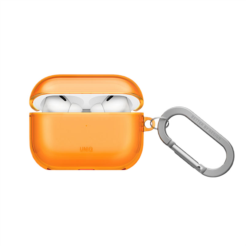 картинка Чехол Uniq Glase TPU Golden Citrus для AirPods Pro 3, оранжевый от магазина КомпьютерЦентр