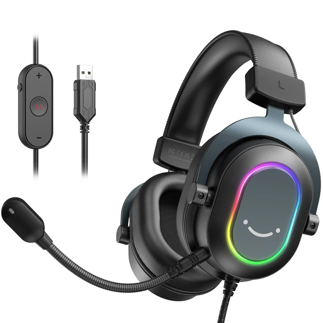 картинка Игровые наушники Fifine H6 7.1 Virtual, черный от магазина КомпьютерЦентр