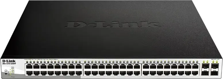 картинка Switch 48-port D-Link DGS-1210-52MPP/ E2A PROJ WebSmart с 48 портами 10/ 100/ 1000Base-T и 4 портами 1000Base-X SFP от магазина КомпьютерЦентр
