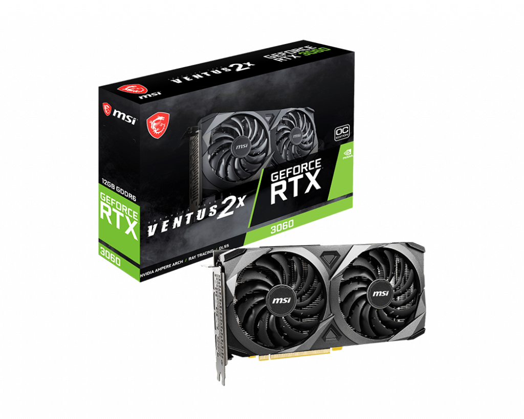 картинка В/ к 12Gb GDDR6 GeForce RTX 3060 VENTUS 2X MSI OC (RTX 3060 VENTUS 2X 12G OC от магазина КомпьютерЦентр