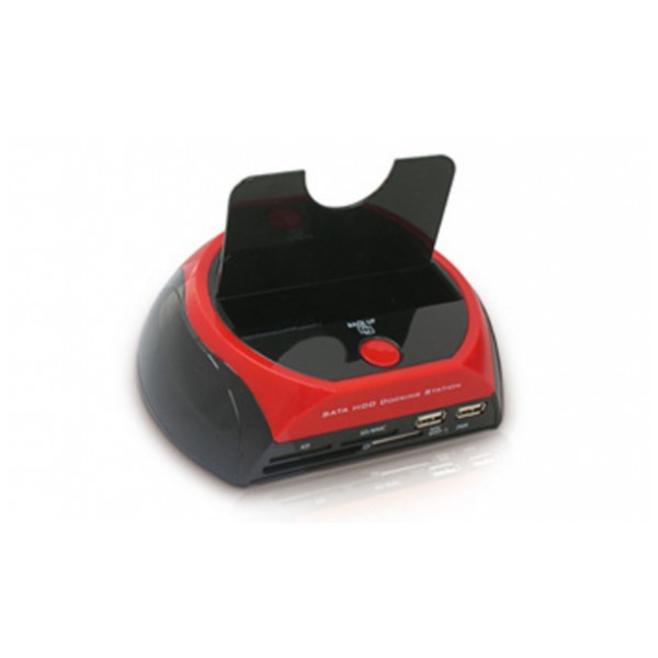 картинка Док-станция Dynamode 2,5''/ 3,5'' HDD SATA через USB2.0 Black/ Red (USB-HDK-CR) от магазина КомпьютерЦентр