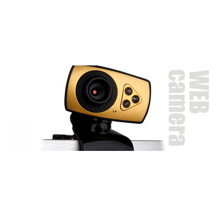 картинка Web-камера DeTech FM458 Black/ Gold от магазина КомпьютерЦентр