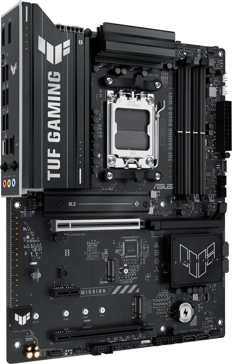 картинка Материнская плата ASUS TUF GAMING B850-E WIFI, AM5, B850, 4*DDR5, ATX от магазина КомпьютерЦентр