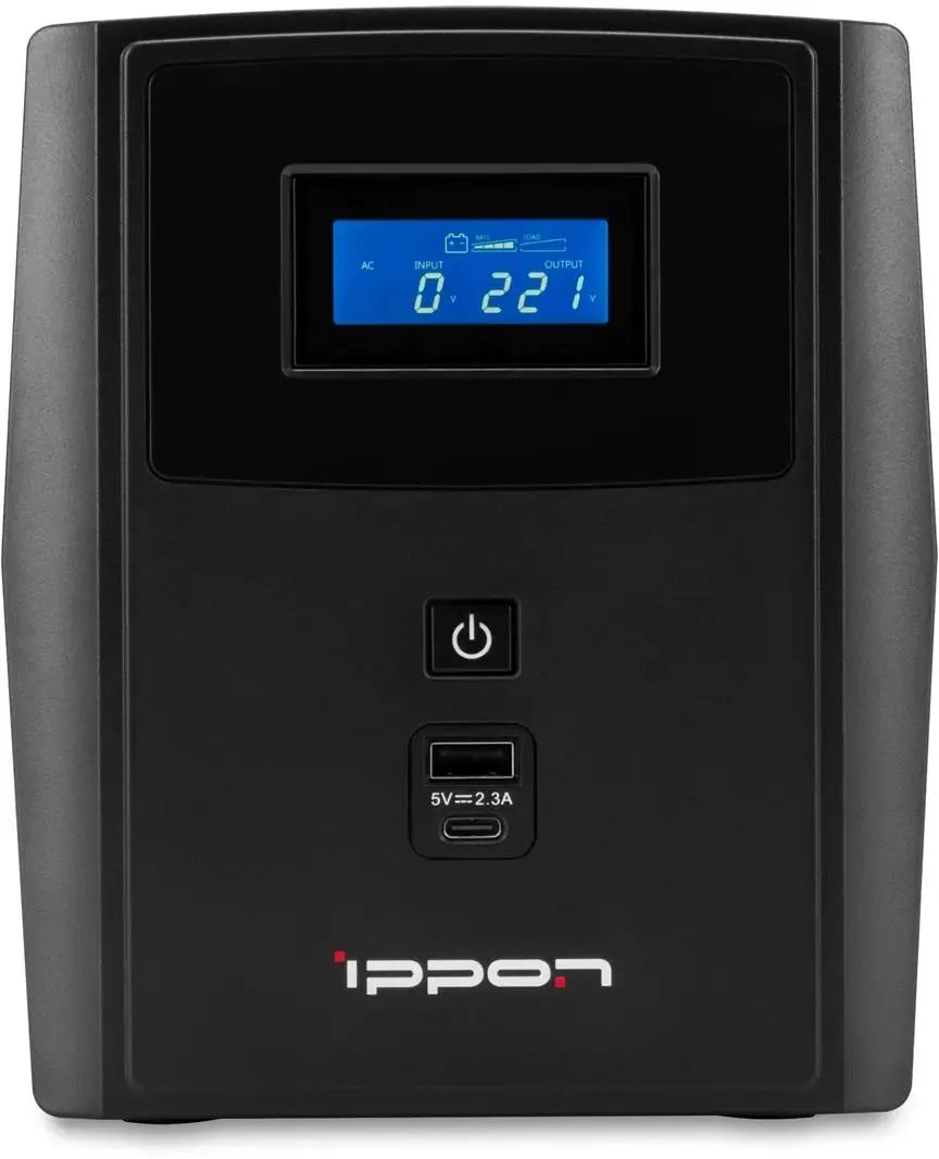 картинка ИБП Ippon Smart Power Pro II 1600 960Вт 1600BA Black (1005588) от магазина КомпьютерЦентр