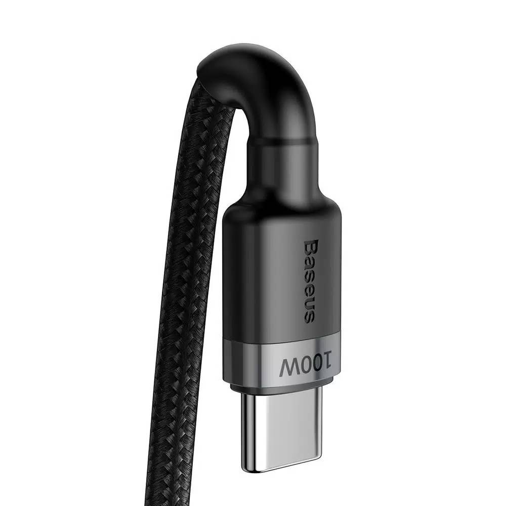 картинка Кабель Baseus Cafule PD2.0 100W flash charging Type-C to Type-C cable (20V 5A) 2m Gray+Black CATKLF-ALG1 от магазина КомпьютерЦентр