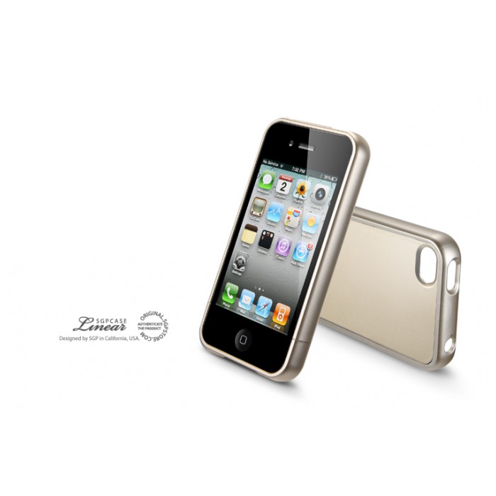 картинка Чехол SGP Linear Case Color Series Champange Gold for iPhone 4 (SGP07583) от магазина КомпьютерЦентр