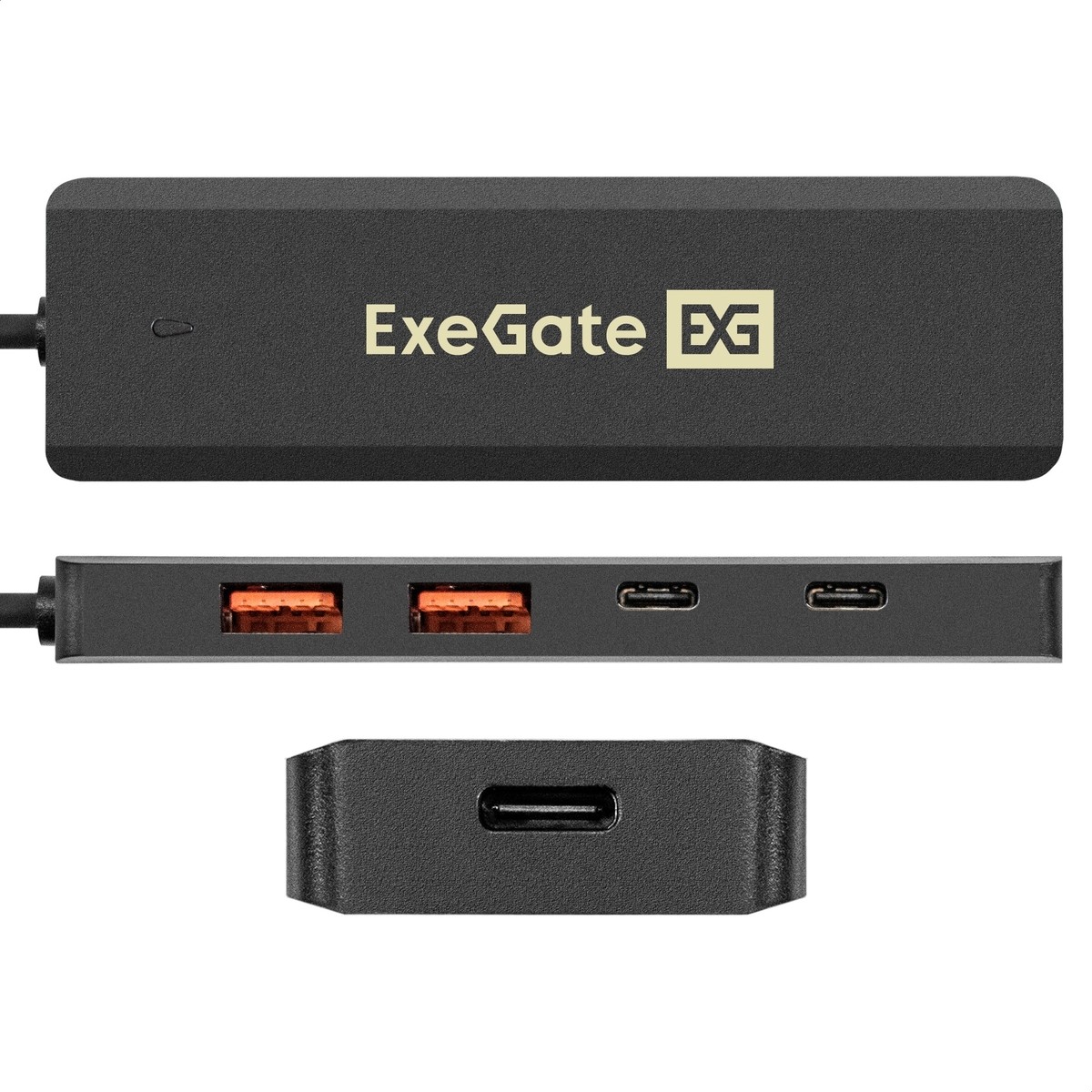 картинка HUB 4-port ExeGate DUB-2C2P/ 10G (USB Type C --> 2xUSB3.2 Type-A / 2xUSB3.2 Type-C) 298169 от магазина КомпьютерЦентр