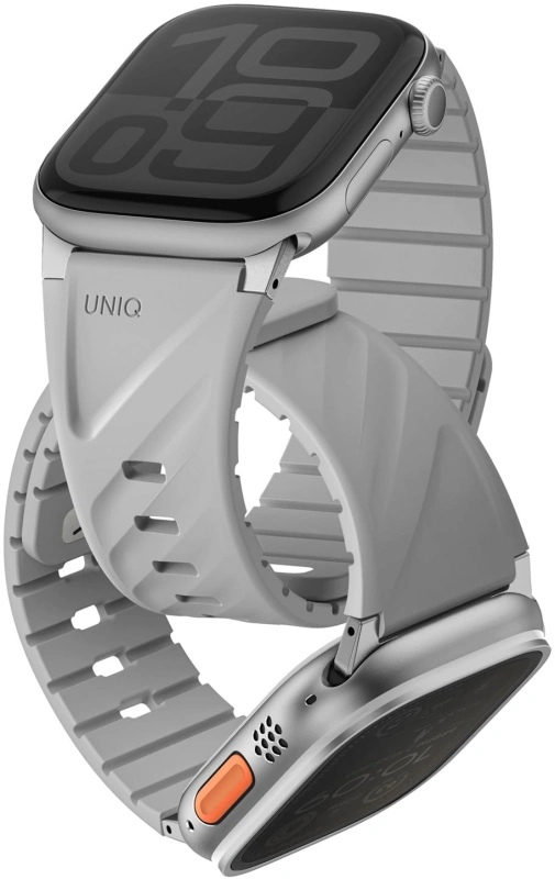 картинка Ремень каучуковый универсальный Uniq FLUO для Apple Watch 40-49, цвет серый (MIST GREY) (49-40MM-FLUOMGRY) от магазина КомпьютерЦентр