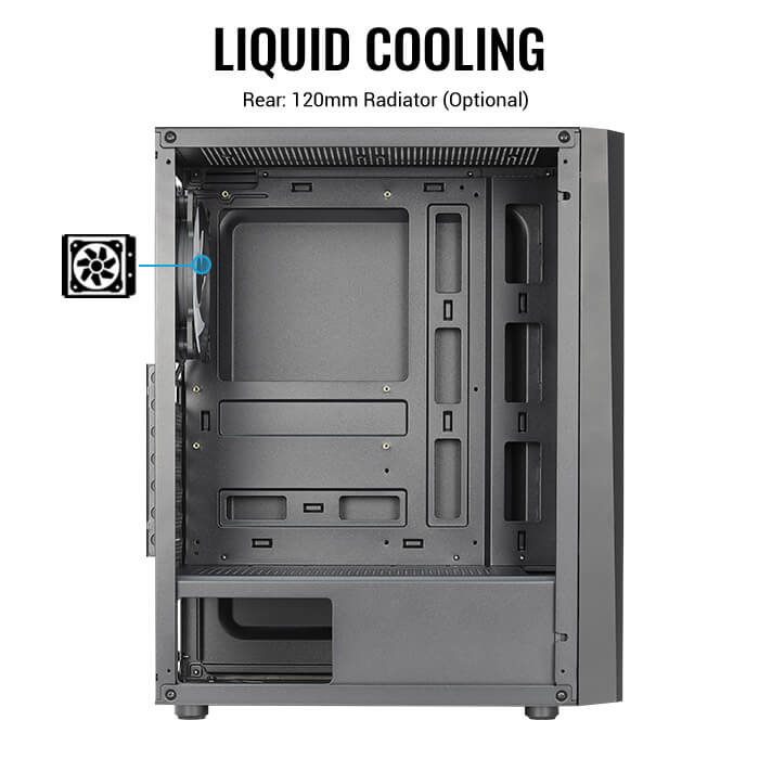 картинка Корпус Aerocool Delta (без БП) ATX Black (DELTA-G-BK-V1) от магазина КомпьютерЦентр