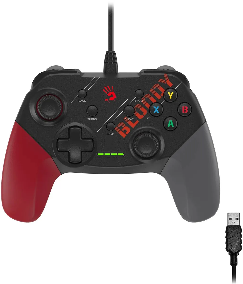 картинка Геймпад A4Tech Bloody GP30 Sports черный/ красный USB виброотдача обратная связь (GP30 SPORTS RED) от магазина КомпьютерЦентр