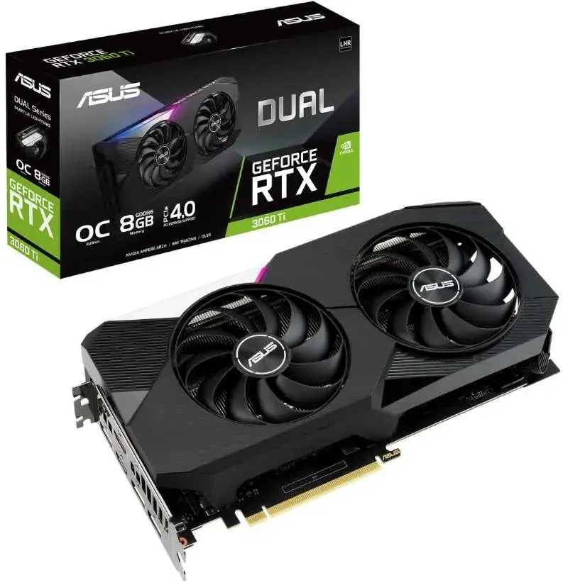 картинка Видеокарта 8Gb DDR6 GeForce RTX3060Ti Dual LHR Asus (DUAL-RTX3060TI-O8G-V2) от магазина КомпьютерЦентр