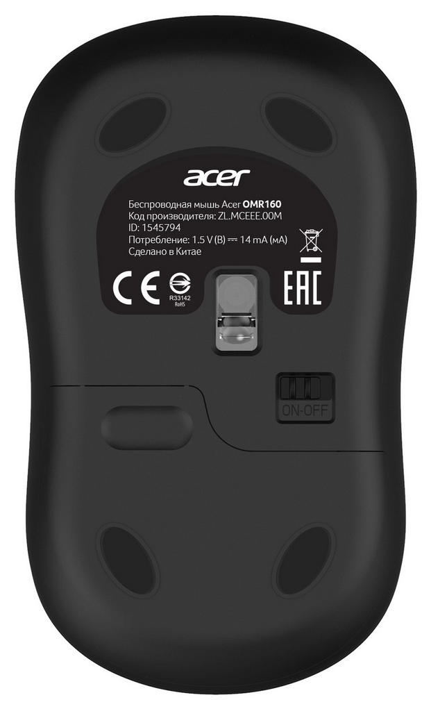 картинка Мышка Acer OMR160 Wireless Black (ZL.MCEEE.00M) от магазина КомпьютерЦентр