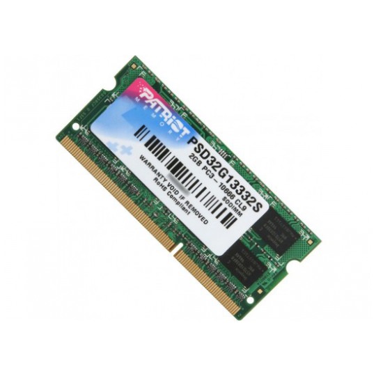 картинка Оперативная память Patriot SO-DIMM DDR3 2Gb 1333MHz PC3-10600 от магазина КомпьютерЦентр