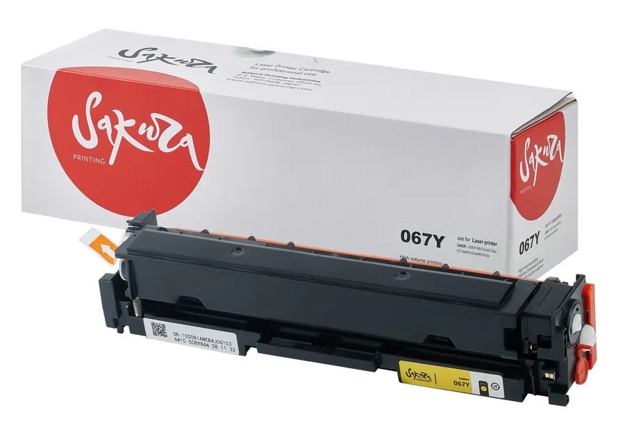 картинка Картридж Sakura 067Y SA067Y-ECO (5099C002) для Canon, желтый (чип без счетчика копий) от магазина КомпьютерЦентр