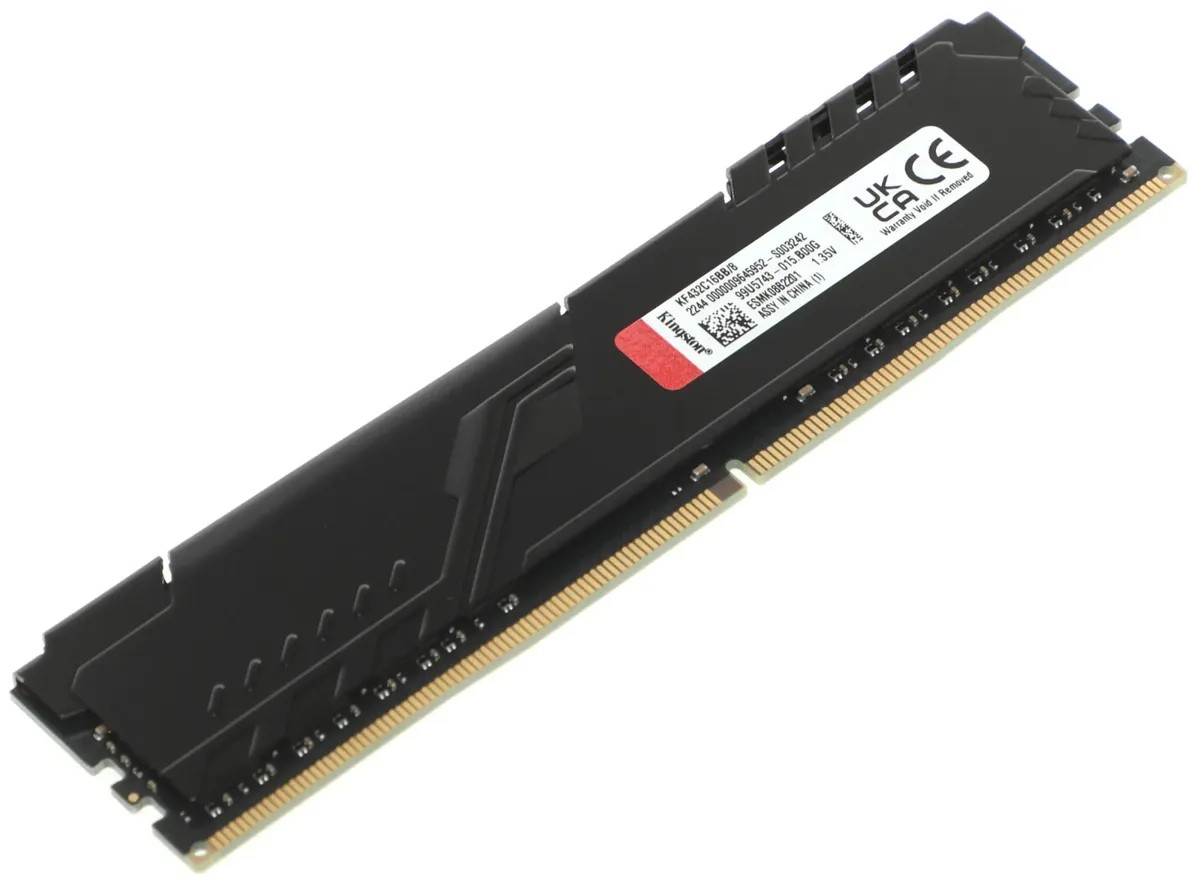 картинка DIMM DDR4 8Gb 3200MHz PC4-25600 Kingston Fury Beast Black (KF432C16BB/ 8WP) от магазина КомпьютерЦентр