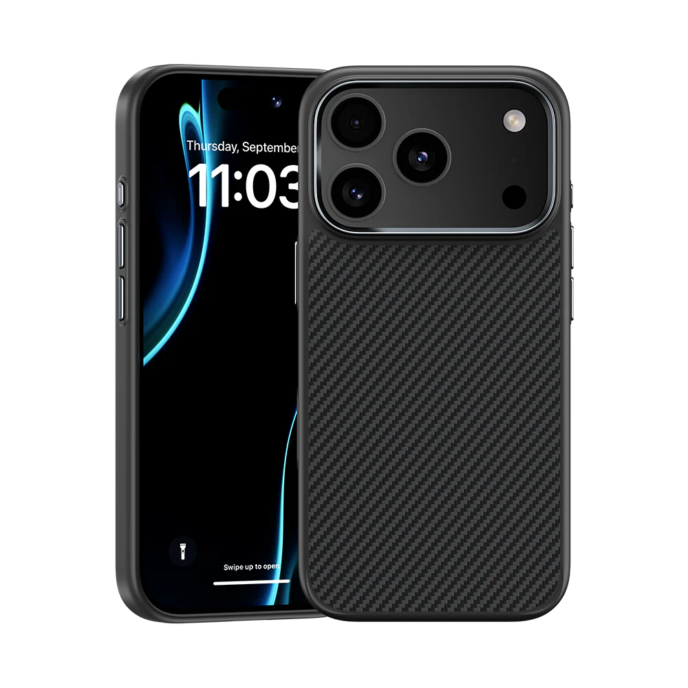 картинка Усиленный чехол Benks ArmorPro Case built with Kevlar 600D для iPhone 17 Pro Max 6.9'' (Black) (C.K.FL.AP.BK.A070) от магазина КомпьютерЦентр