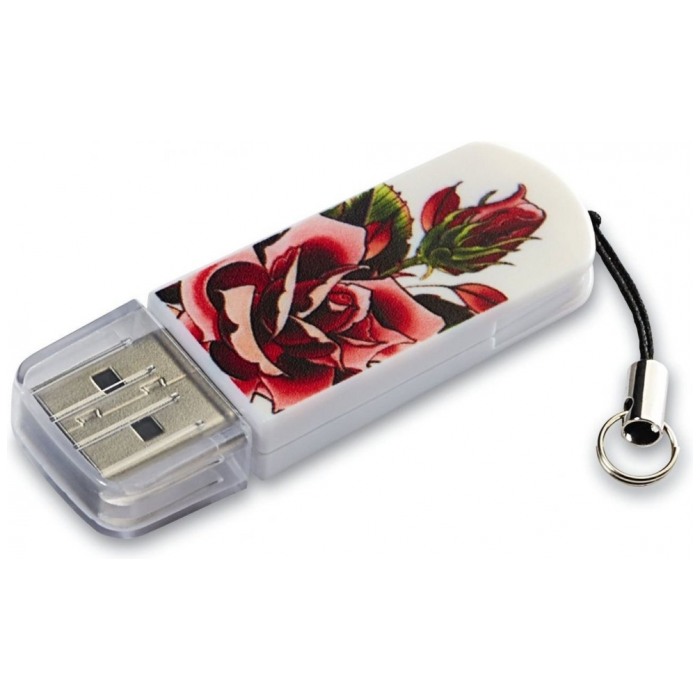 картинка Флешка USB Verbatim 16Gb Mini Tattoo Rose (49885) от магазина КомпьютерЦентр