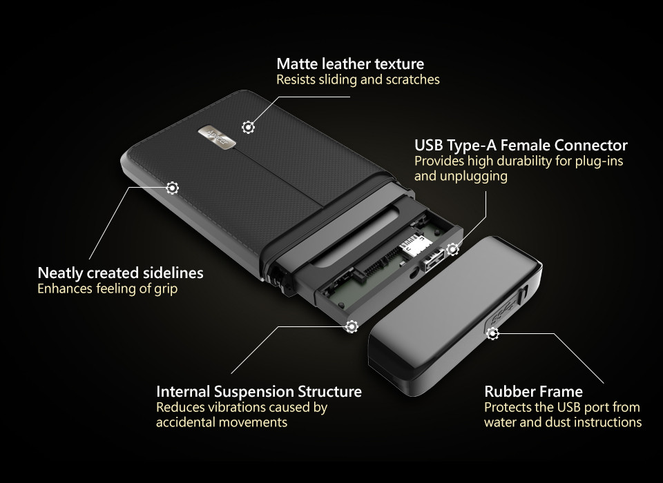 картинка HDD внешний 1Tb Apacer 2.5''; AC731 (AP1TBAC731B-1) Black от магазина КомпьютерЦентр