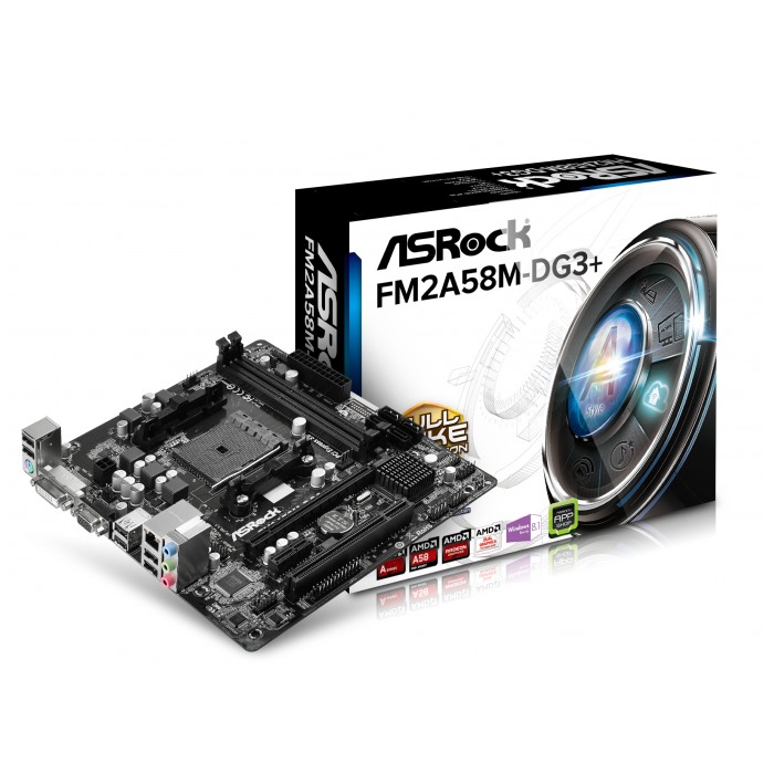 картинка Материнская плата ASRock FM2A58M-DG3+ FM2+ (F2M2A58M-DG3+) от магазина КомпьютерЦентр