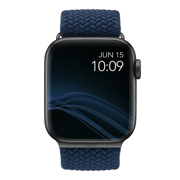 картинка Плетеный ремень Uniq ASPEN для Apple Watch 49/ 45/ 44/ 42 BLUE (44MM-ASPOBLU) от магазина КомпьютерЦентр
