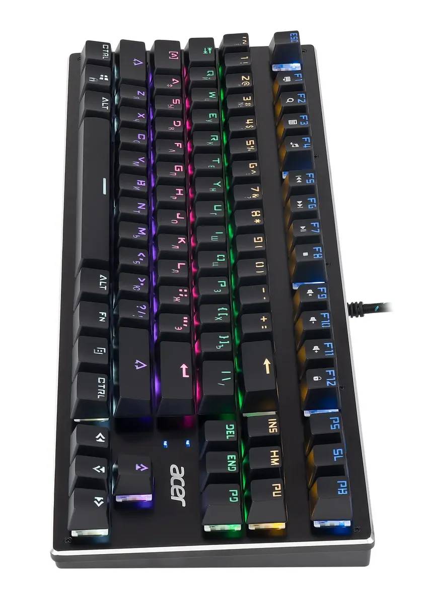 картинка Клавиатура Acer OKW126 механическая черный USB for gamer LED (ZL.KBDEE.00G) от магазина КомпьютерЦентр