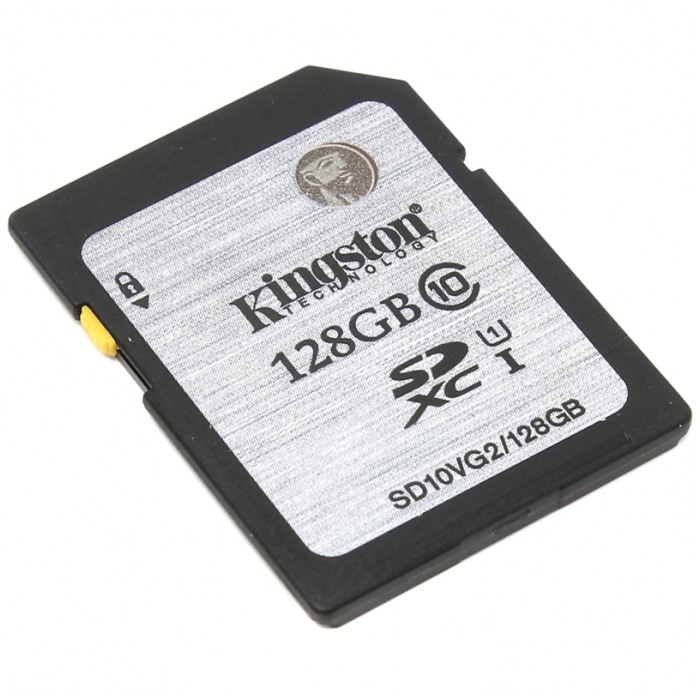 картинка Карта памяти Kingston 128Gb SDXC Class 10 (SD10vG2/128GB) от магазина КомпьютерЦентр
